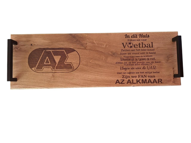 Eikenhouten Serveerplank AZ Alkmaar