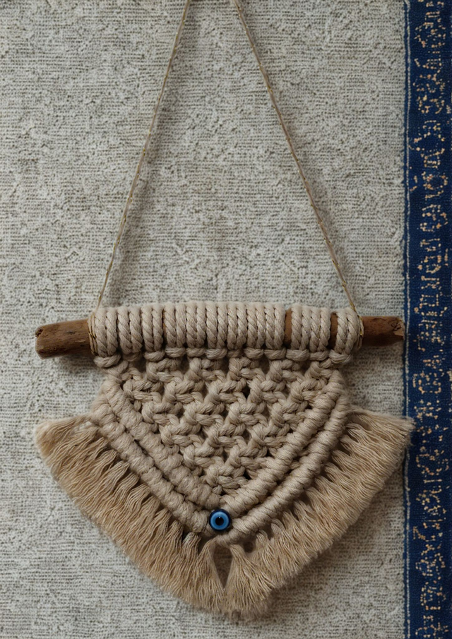 SUSPENSION MURALE mauvais oeil bleu