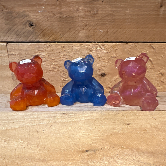 Glittery Resin Bear 