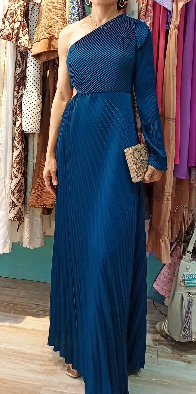 Vestido plisado CUTOUT