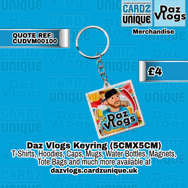 Daz Vlogs (Small Keyring)