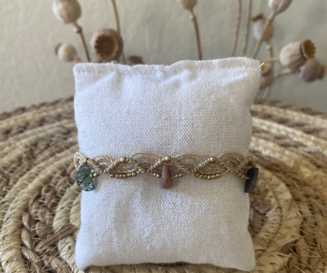 Bracelet de cheville MELINA - AGATE INDIENNE