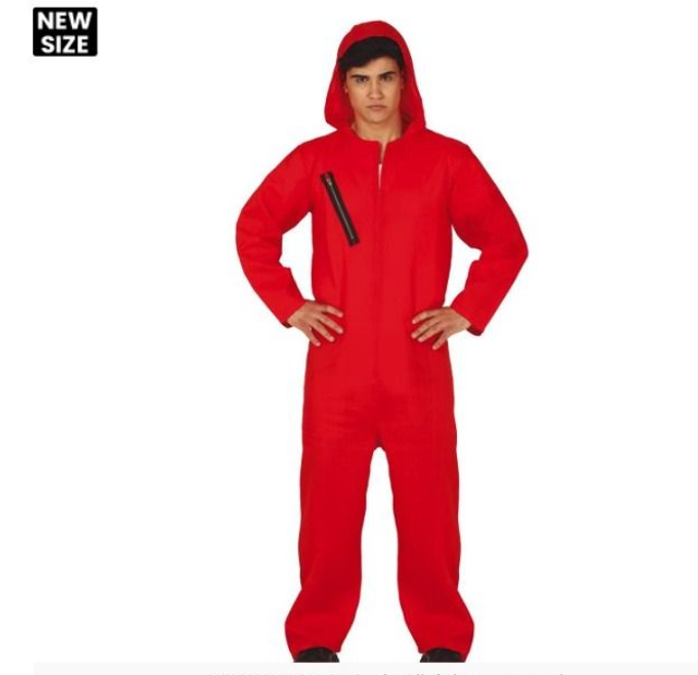 Carnevale , costume detenuto/a  14/16 anni  , Rosso