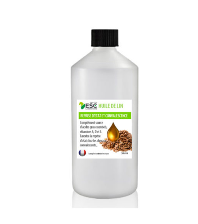 HUILE DE LIN Origine France – Reprise d’état cheval et brillance robe et crins