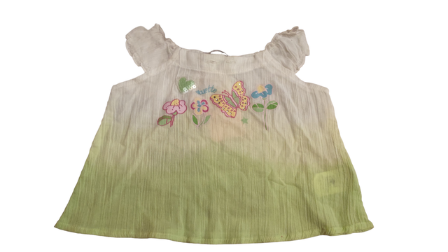 Débardeur vert et blanc 18 mois (Alouette)