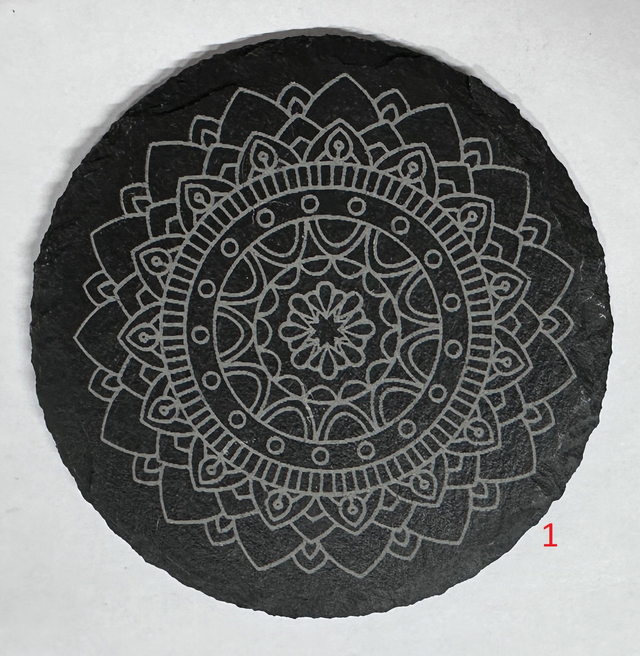 Mandala Style Slate Coaster