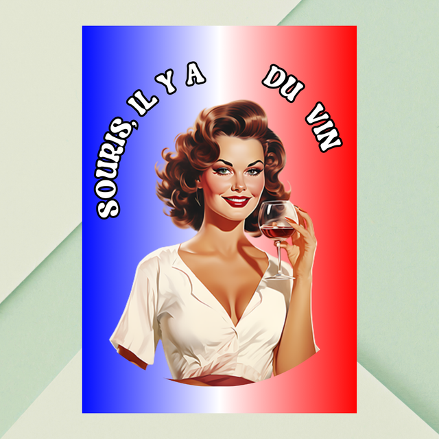 Vintage Wine Smile — Souris, Il Y A Du Vin