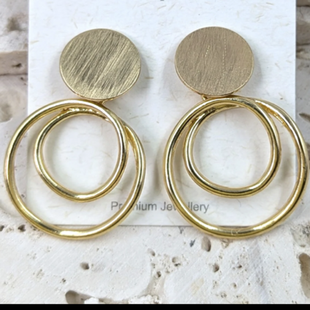 Double Circle Earrings 