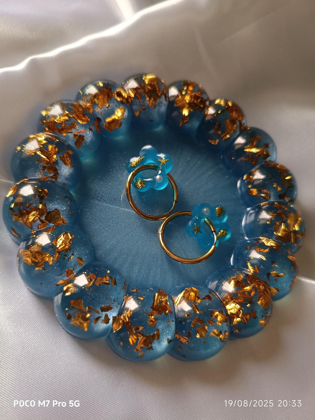 Vide poche bleu intense