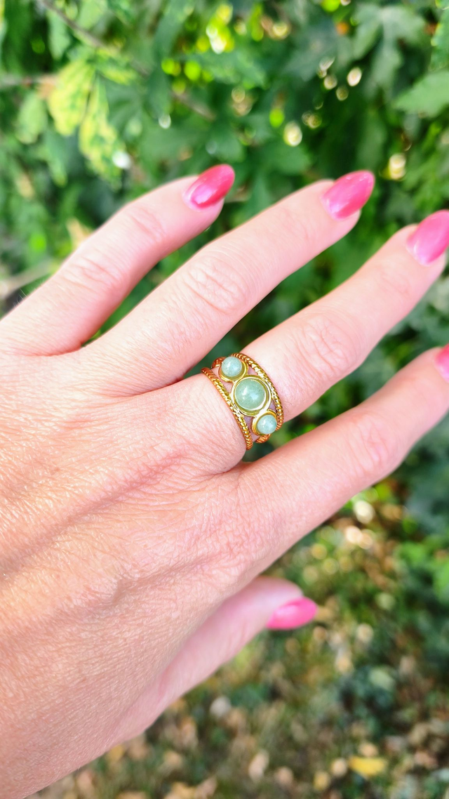 Bague Astrale Aventurine verte