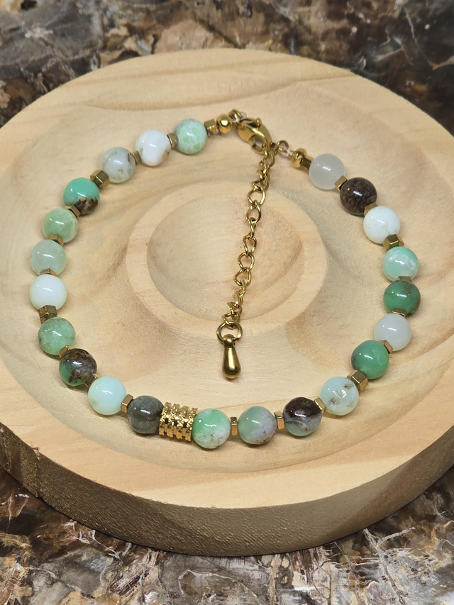 Bracelet Chrysoprase 0,6 cm