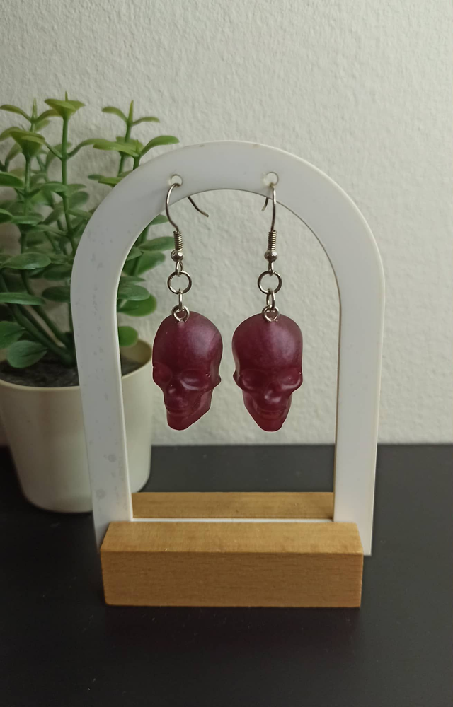 Boucle d&#039;oreille tête de mort (437)