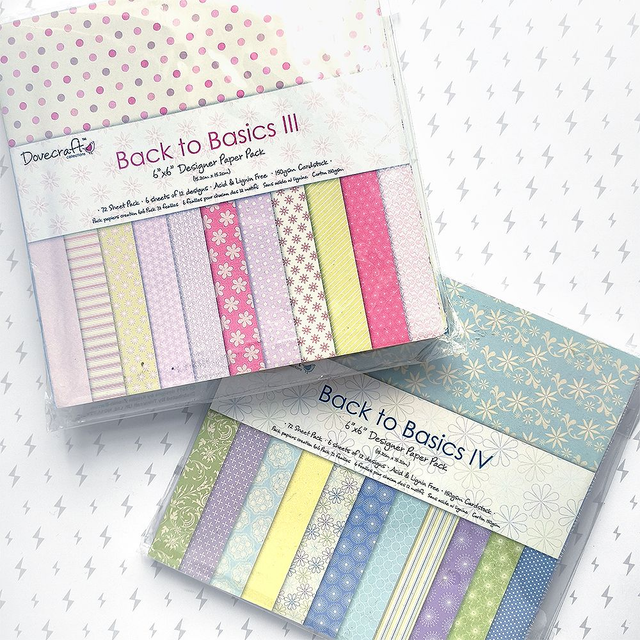 Dovecraft - 6x6 Back to Basics Designer Paper III & IV | Two in a pack