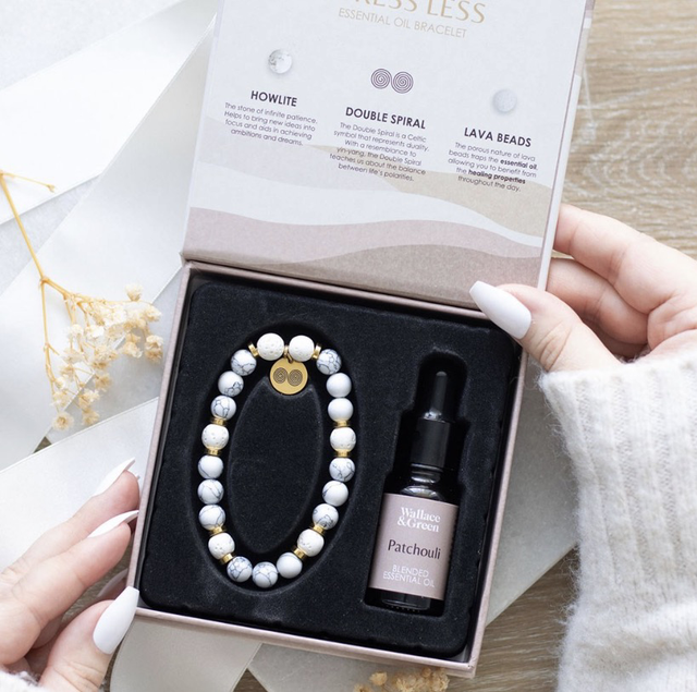 Stress Less Howlite Essential Oil Bracelet