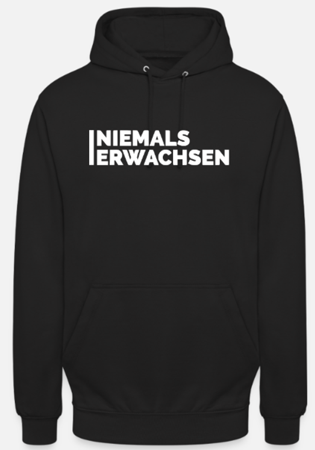 Niemals Erwachsen - Organic Hoodie Damen