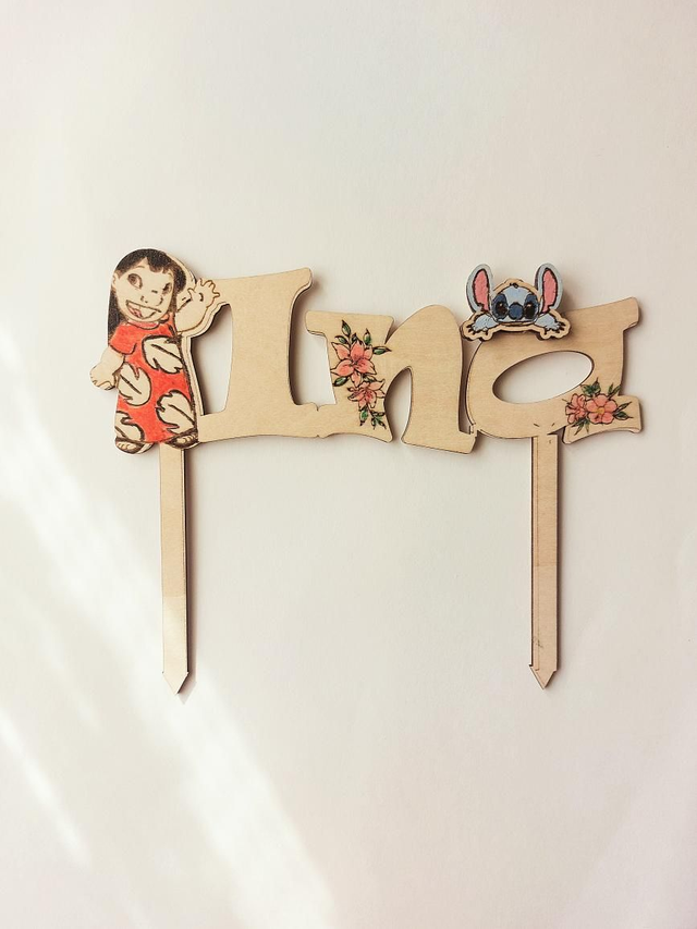 Cake topper lilostitch prénom 