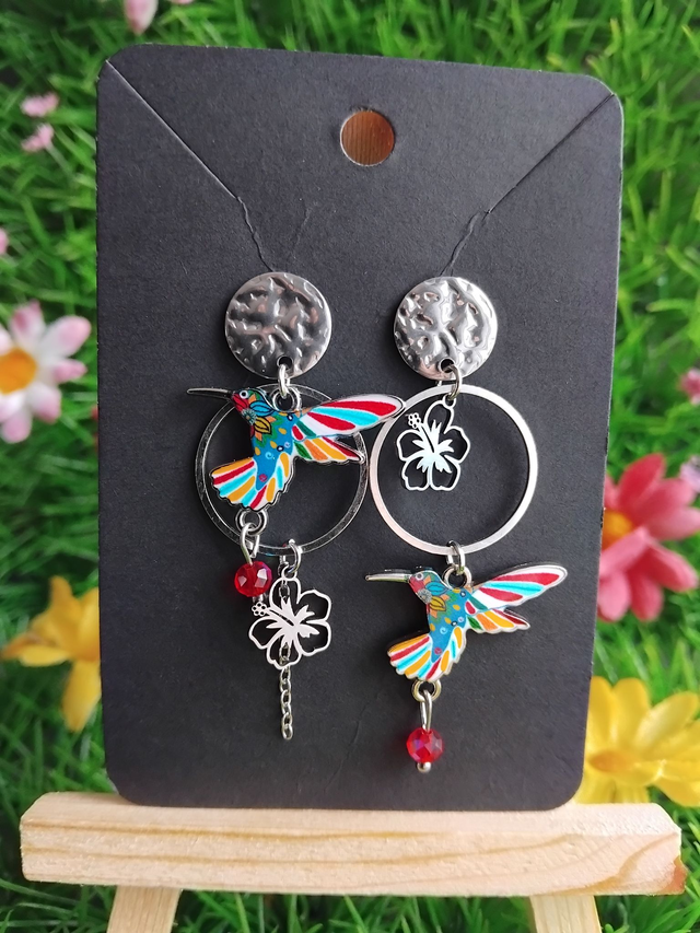 boucles d'oreilles colibris 