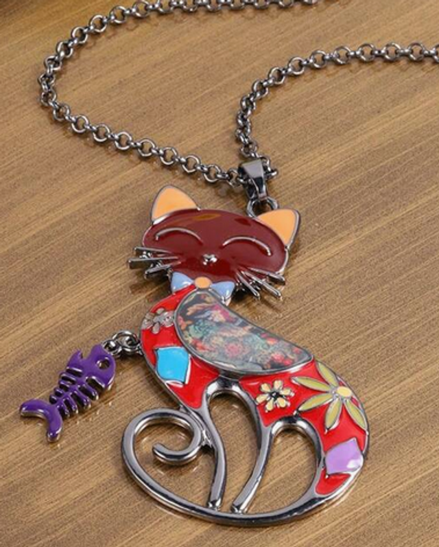 collier fantaisie chat