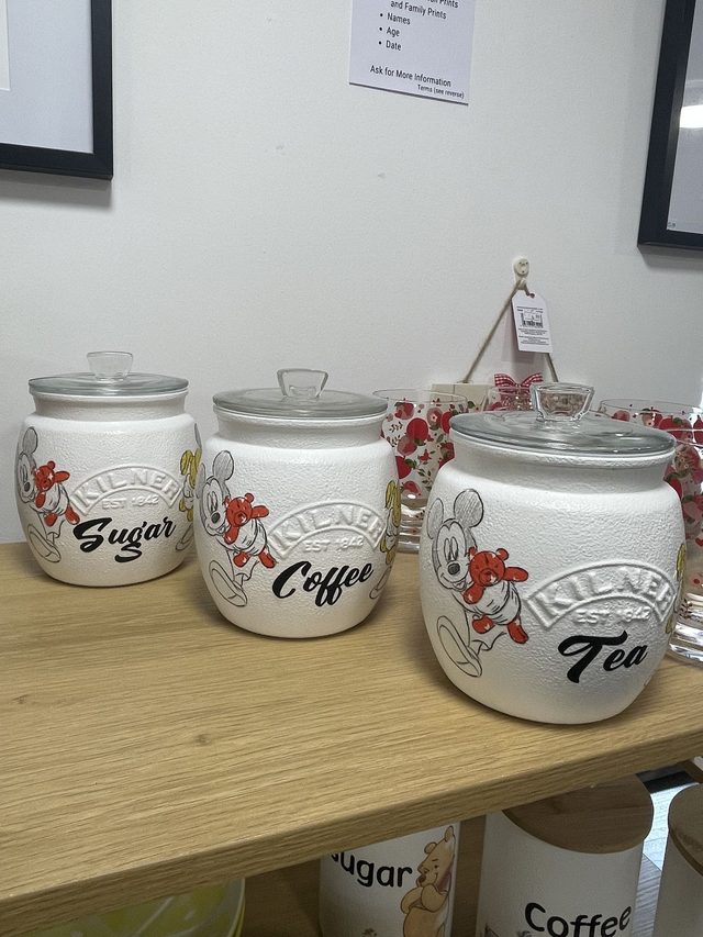 Mickey Mouse Tea coffee Sugar Kitchen Canister sets 