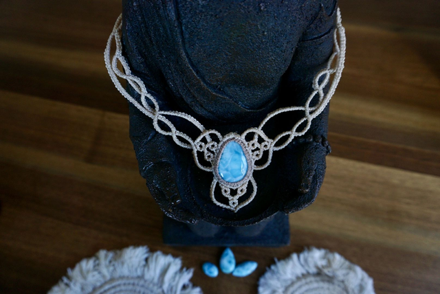 Larimar Boho Goddess Necklace