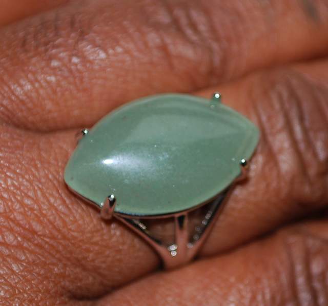 Bague en aventurine verte