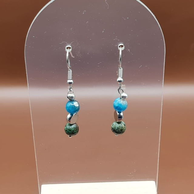 Crochets Apatite bleue - turquoise