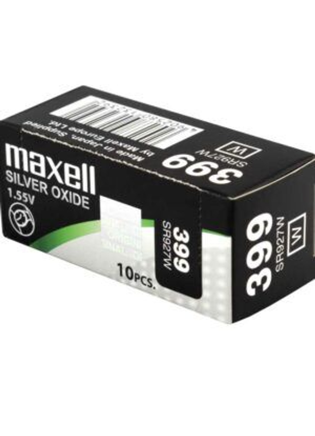 399 (SR927W) Maxell Watch Battery (Pack 10)