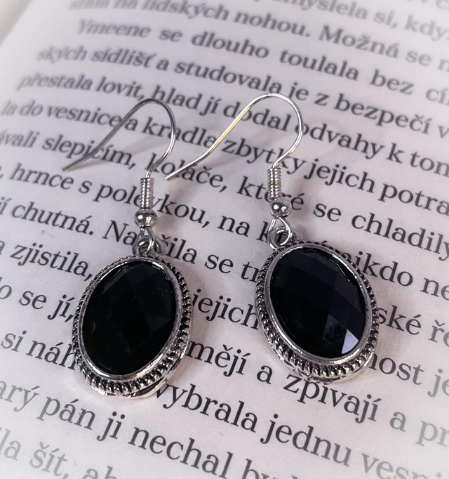 Náušnice Goth cabochon