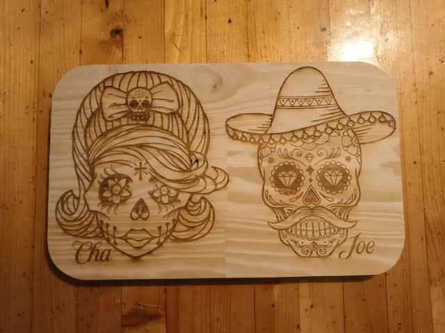 Plateau tête de mort mexicain 