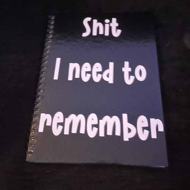 A5 notepad- shit I need to