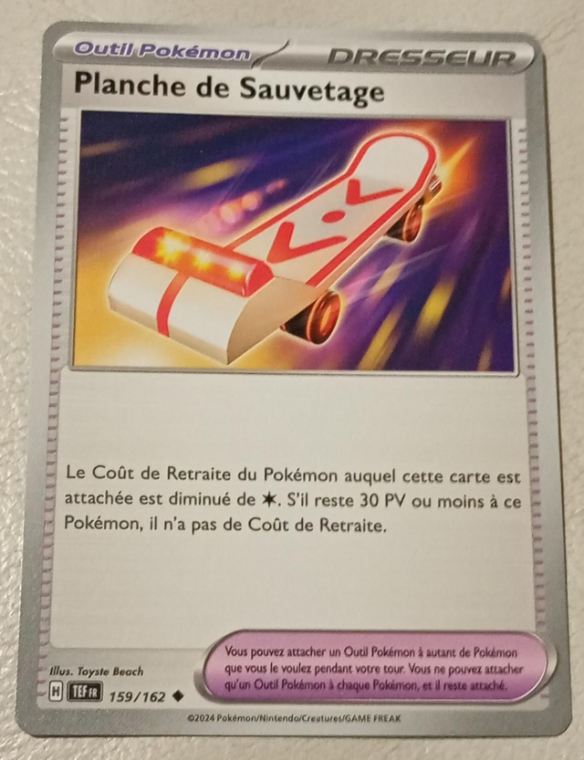 Carte pokémon Planche de sauvetage 
