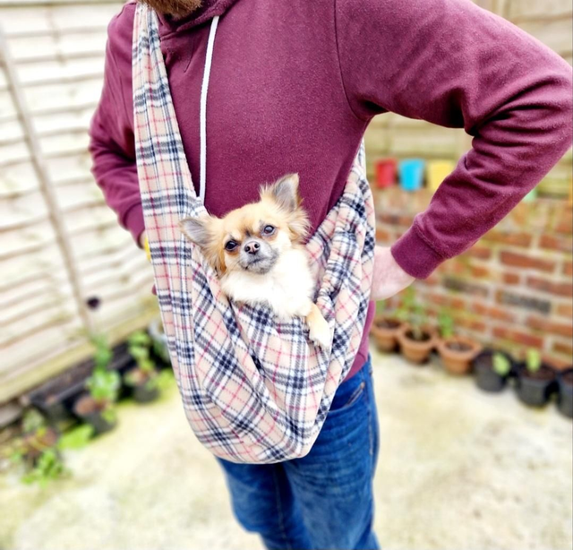 Handmade patterned fleece sling