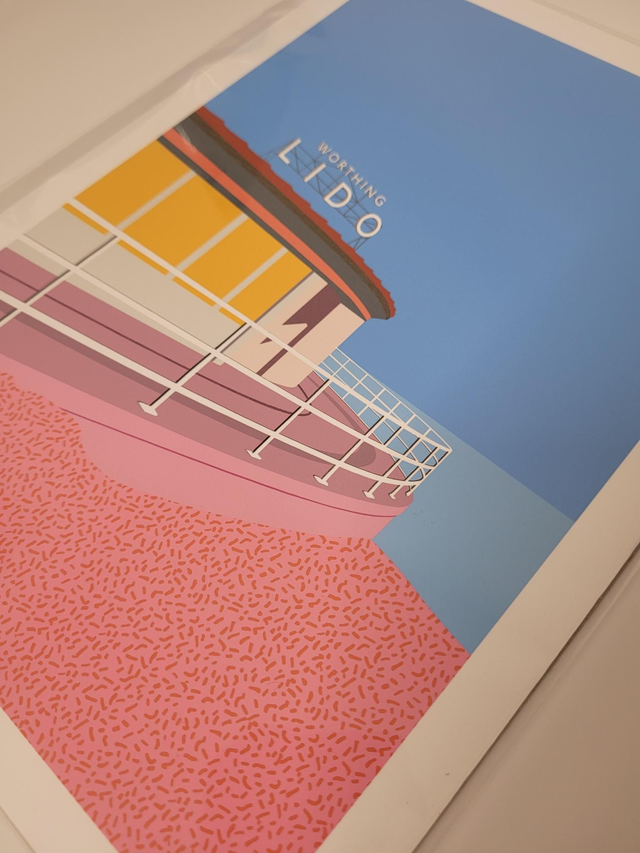 Worthing Lido Signed Giclée A4 Print - JP-115