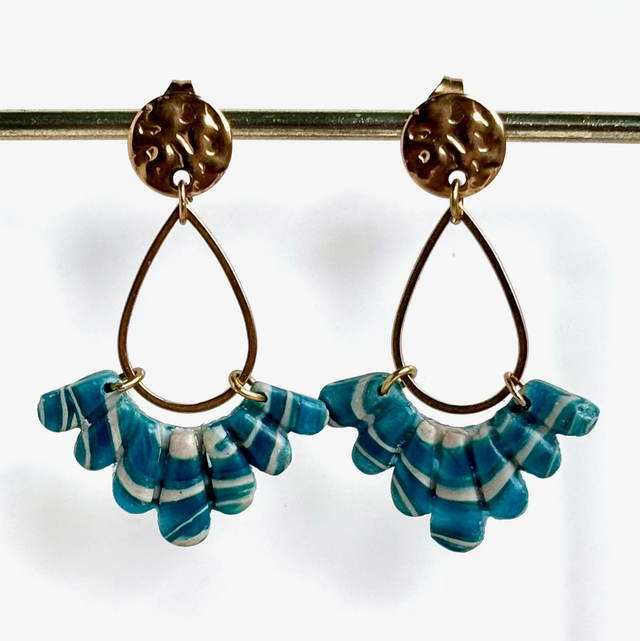 Boucles « Fleur de brume » 