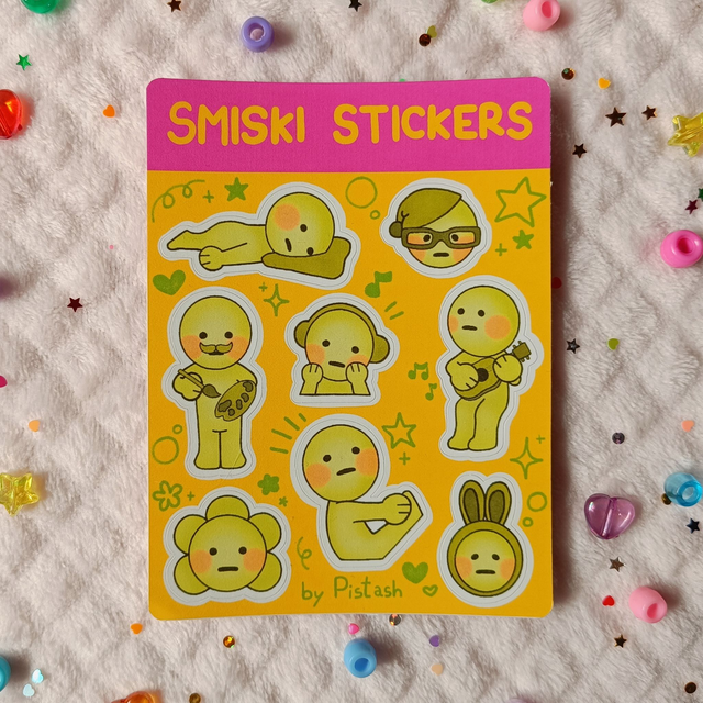 Smiski stickers sheet