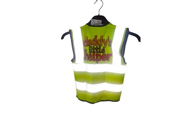 Childrens Personlised Hi Vis waste coat 
