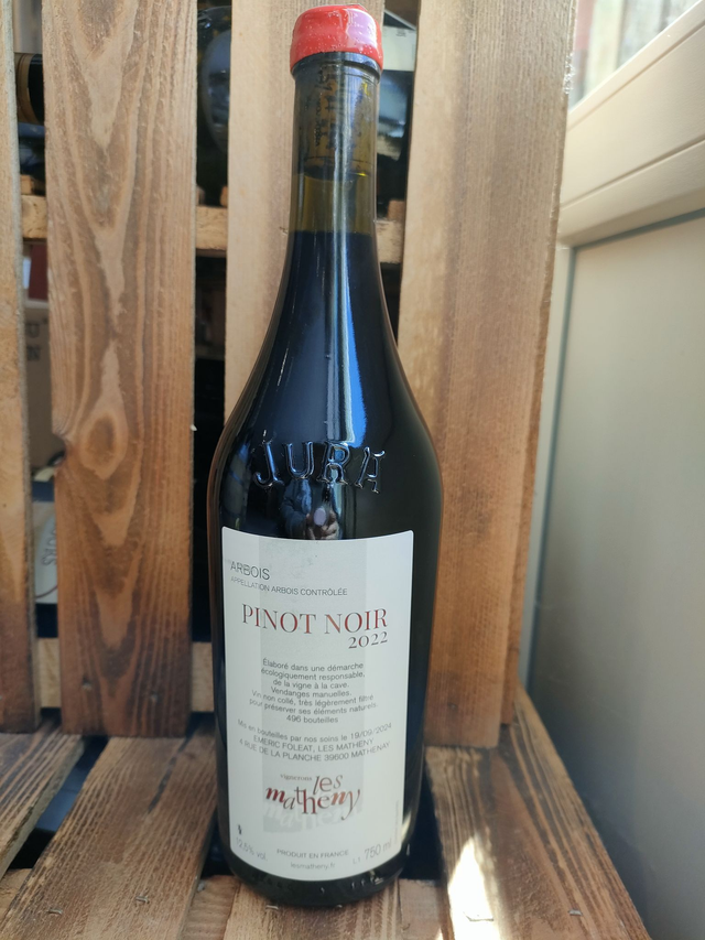 Pinot Noir Les Matheny 2022 - Rouge Sec Tranquille - Vignerons Les Matheny (Emeric Foleat)