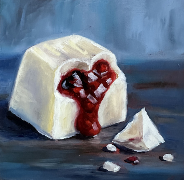 Ein Stück Genuss - Feine Ölmalerei für dein Zuhause