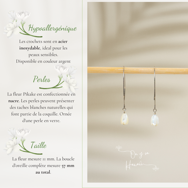 Boucles d'oreilles / Earrings - Pikake