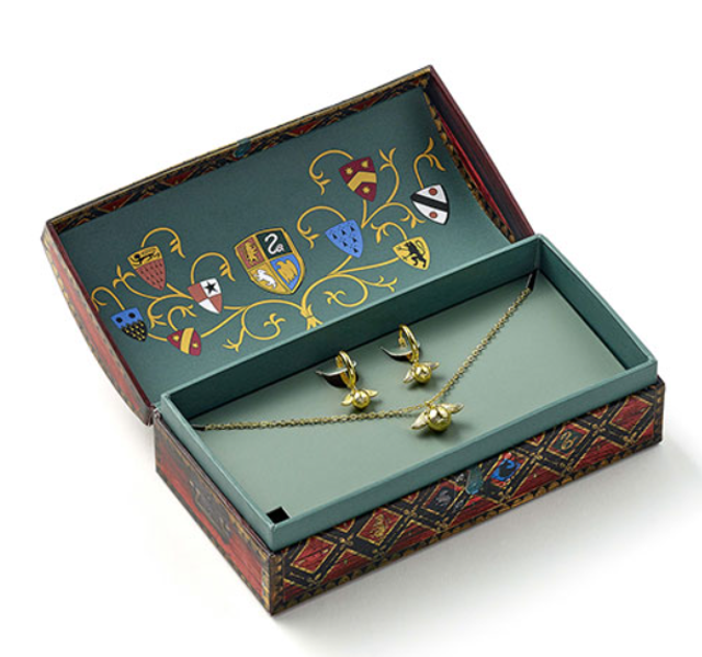 Coffret cadeau boucles d’oreilles et collier Quidditch