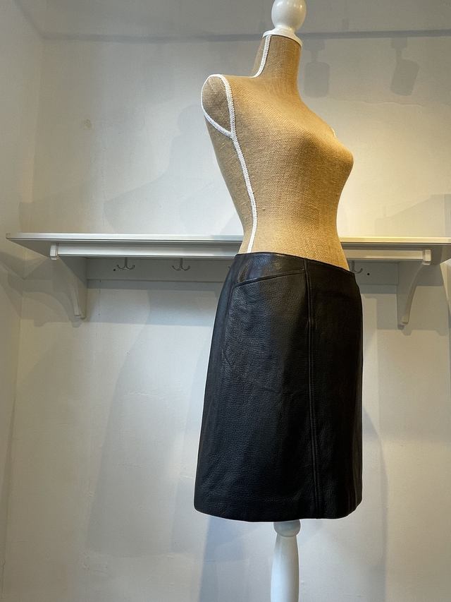 Vintage Chanel leather skirt