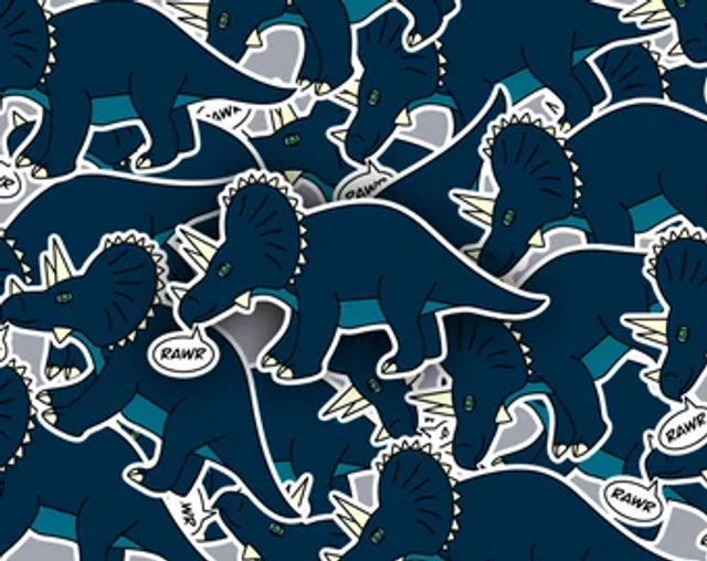 Triceratops Die Cut Sticker