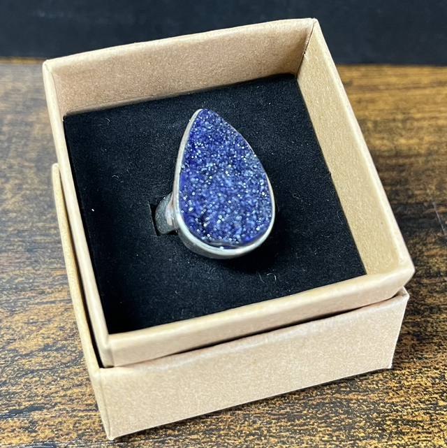 Bague en argent et Azurite - Taille 56