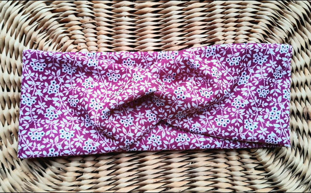 Bandeau jersey rose M