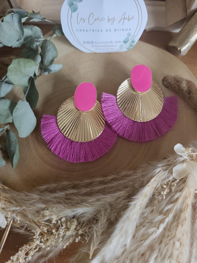 BO BOHEME GOLD/ POMPONS ROSE VIOLINE 0000031