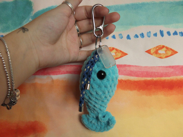 Light Blue Fish Bag Charm