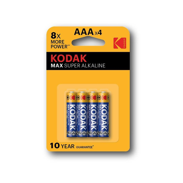Kodak Max Alkaline AAA LR3 X4 Piles