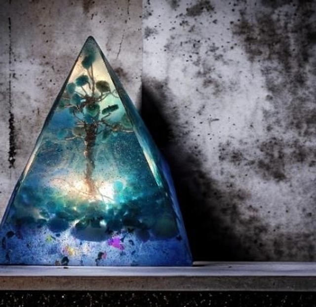 Orgonite avec son Arbre de vie en Apatite