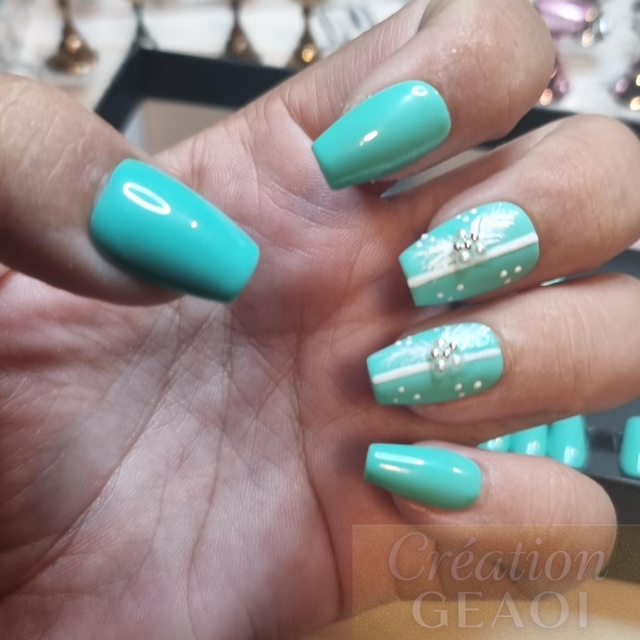 Mix Pearl green little coffin xs