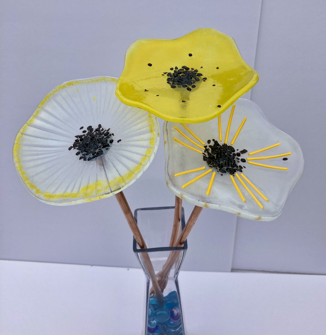 Everlasting flower - set of 3 - yellow